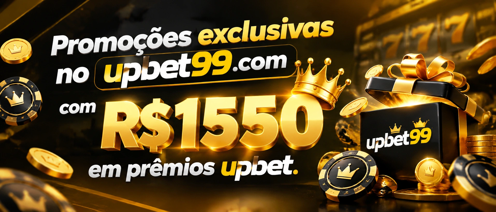 Painel visual de promoções da upbet com destaque para campanhas de bônus e benefícios
