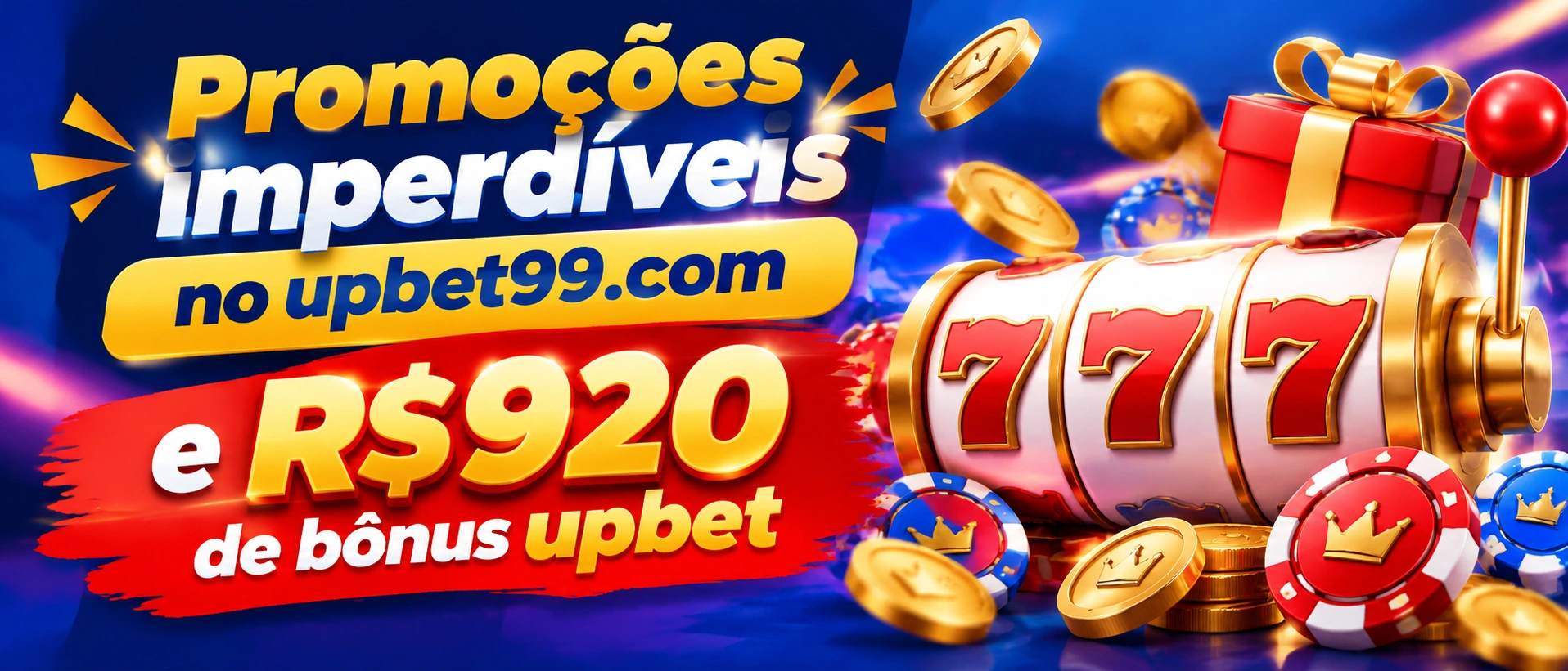 Imagem promocional da upbet com destaque para indicação de amigos, recompensas e acesso à conta
